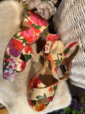 Laurence Dacade Floral Nadine Platform Sandals.
